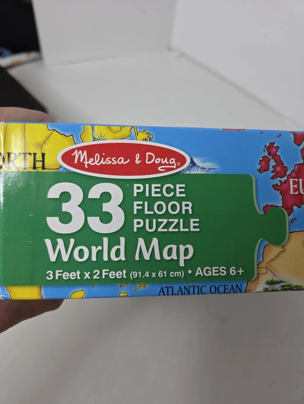 Melissa & Doug 33 Piece World Map Floor Puzzle Complete